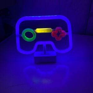 Neon LED video game controller light